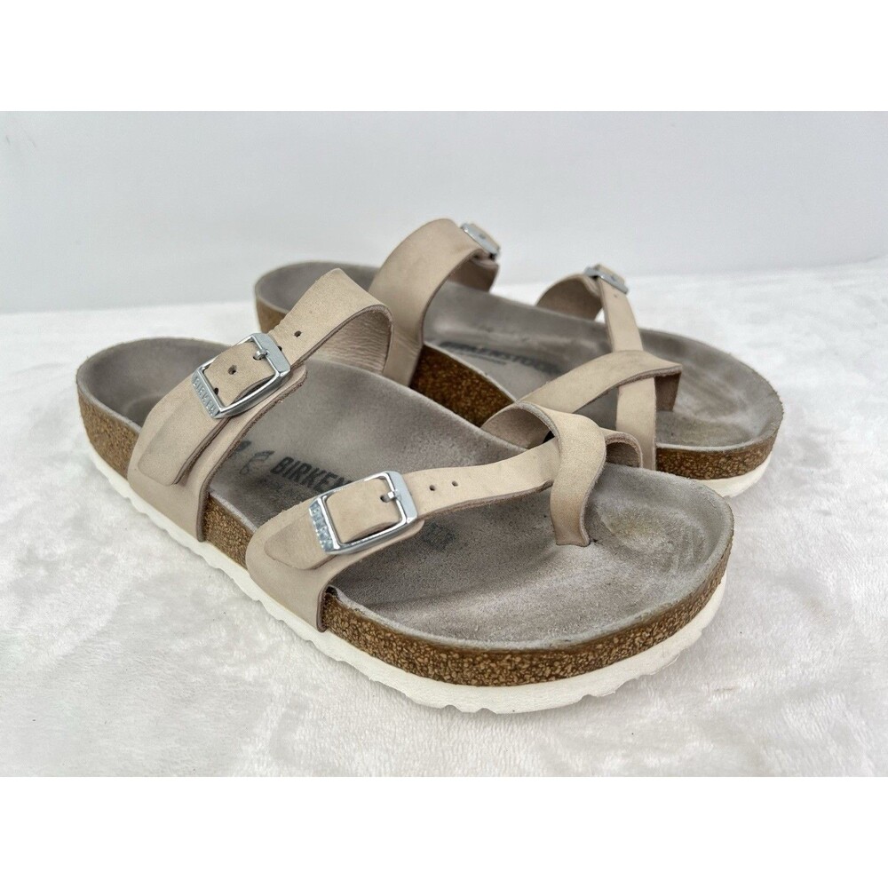 Birkenstock Mayari Lilac Nubuck Leather Sandals Womens Size 7 US / 38 Reg - Picture 3 of 10